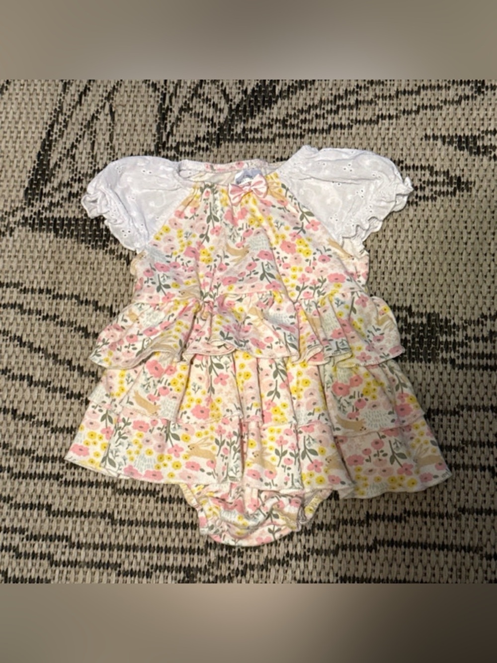 Little beginnings little girl dress onesie size 12 months